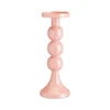 Chandelier à 3 ronds en métal vieux rose - Ø 8 x H 23 cm