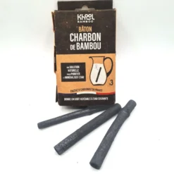 Charbon de bambou français Khool Bamboo - les 3 bâtons