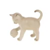 Chat décoratif en résine crème Izzi - 9 x 16,5 x 13 cm