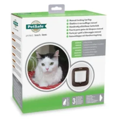 Chatière Petsafe 4 positions luxe brune