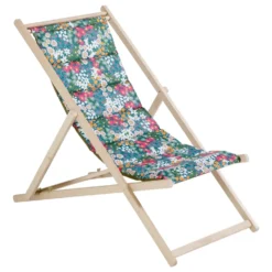 Chilienne matelassée La petite fleuriste coloris multicolore en coton - 127 x 56 x 3,5 cm