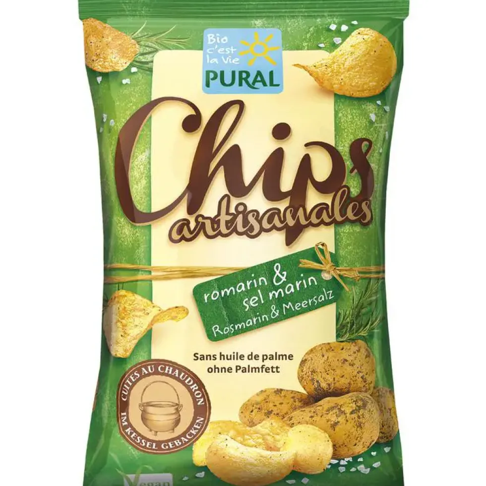 Chips artisanales au romarin et sel marin – 120 gr