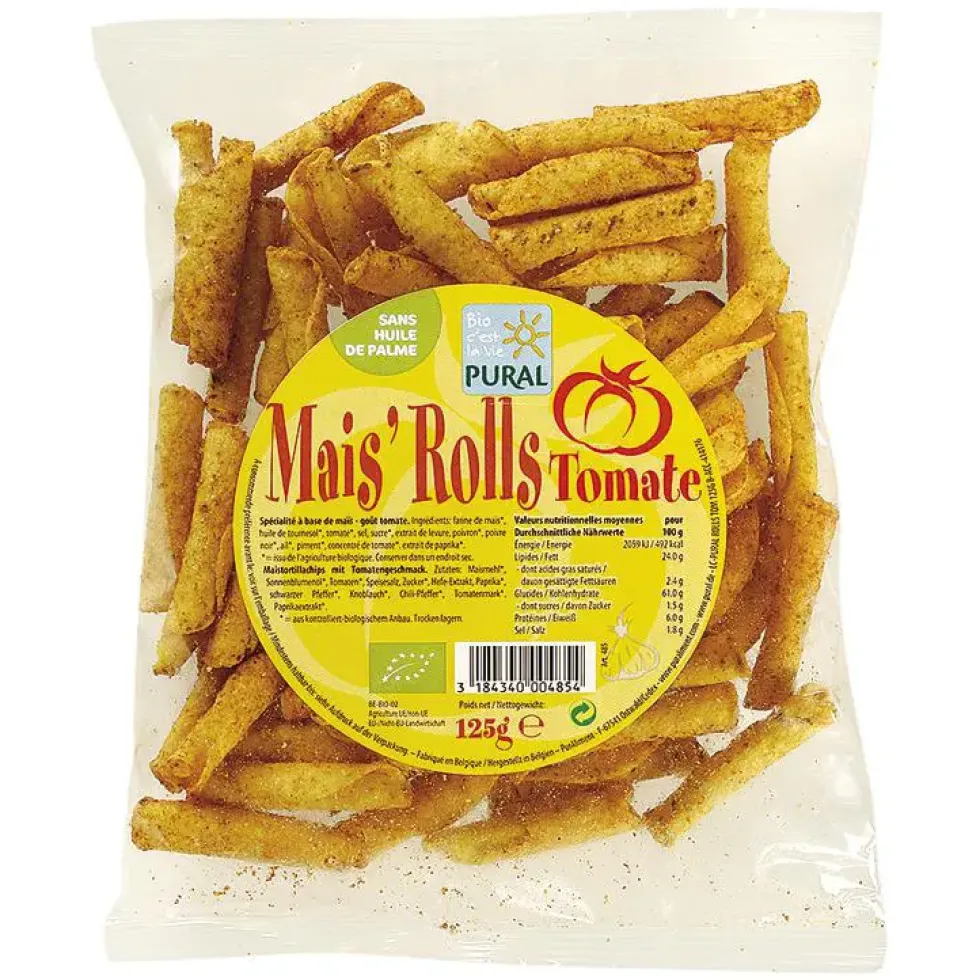 Chips maïs’rolls tomate en sachet de 125 g