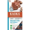Chocolat au lait aux noisettes entières bio - 180 g