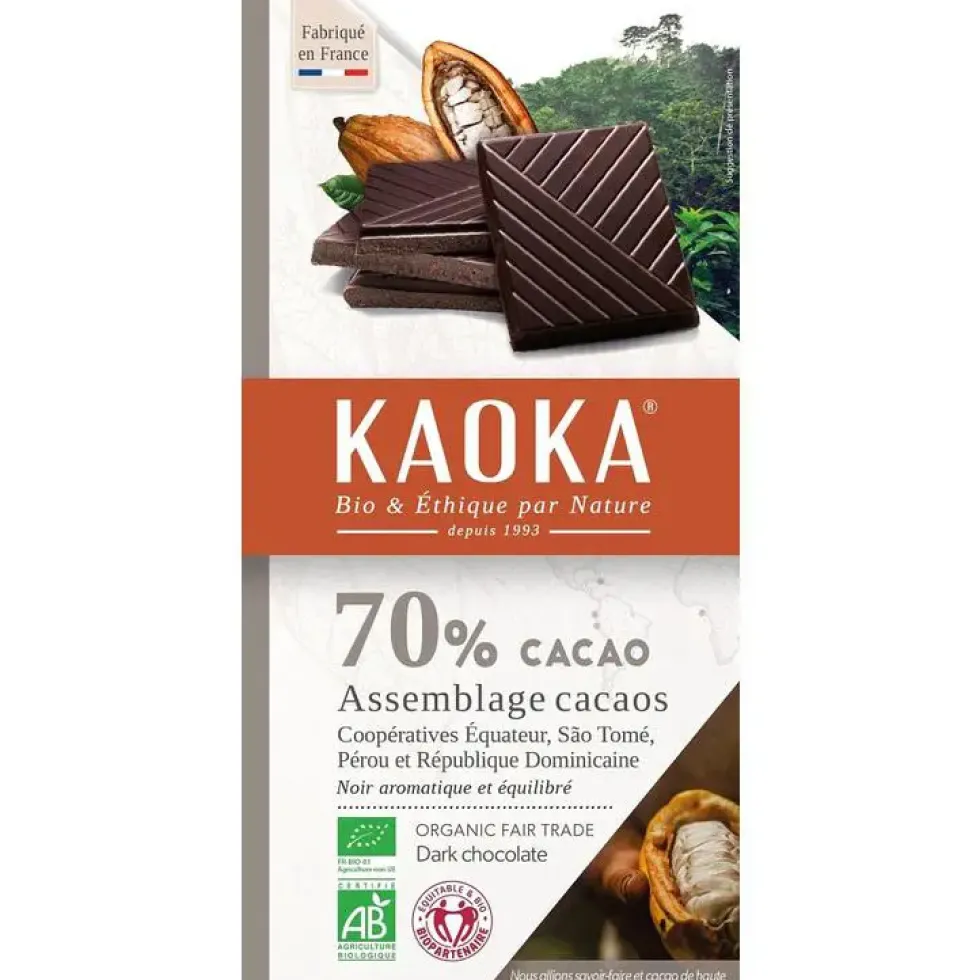 Chocolat noir 70% KAOKA 100 g