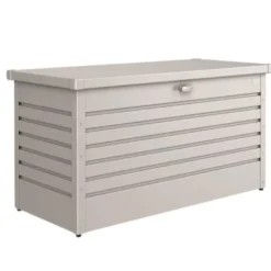Coffre de jardin 130 en acier galvanisé coloris argent métallisé Biohort - 134 x 62 x 71 cm