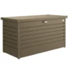 Coffre de jardin 130 en acier galvanisé coloris bronze métallique Biohort - 134 x 62 x 71 cm