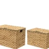 Coffre de rangement en osier naturel grand modèle - 35 x 57 x 38 cm