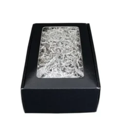 Coffret Berne en carton aspect croco noir Cav Service - 18 x 9 x 34 cm
