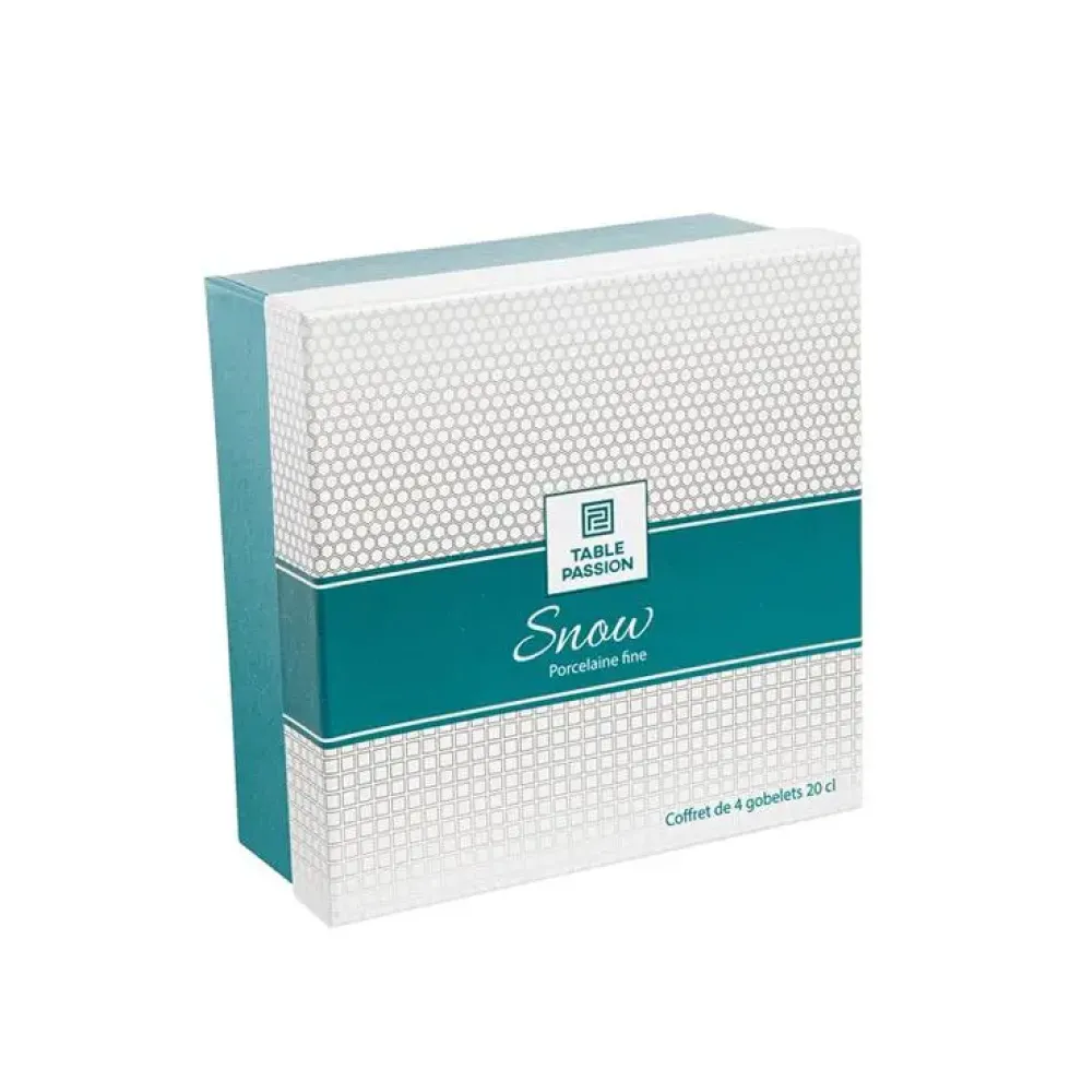 Coffret de 4 coupelles snow Ø 11,5 cm