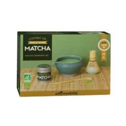 Coffret de dégustation thé matcha bio de cérémonie avec bol Jade Aromandise