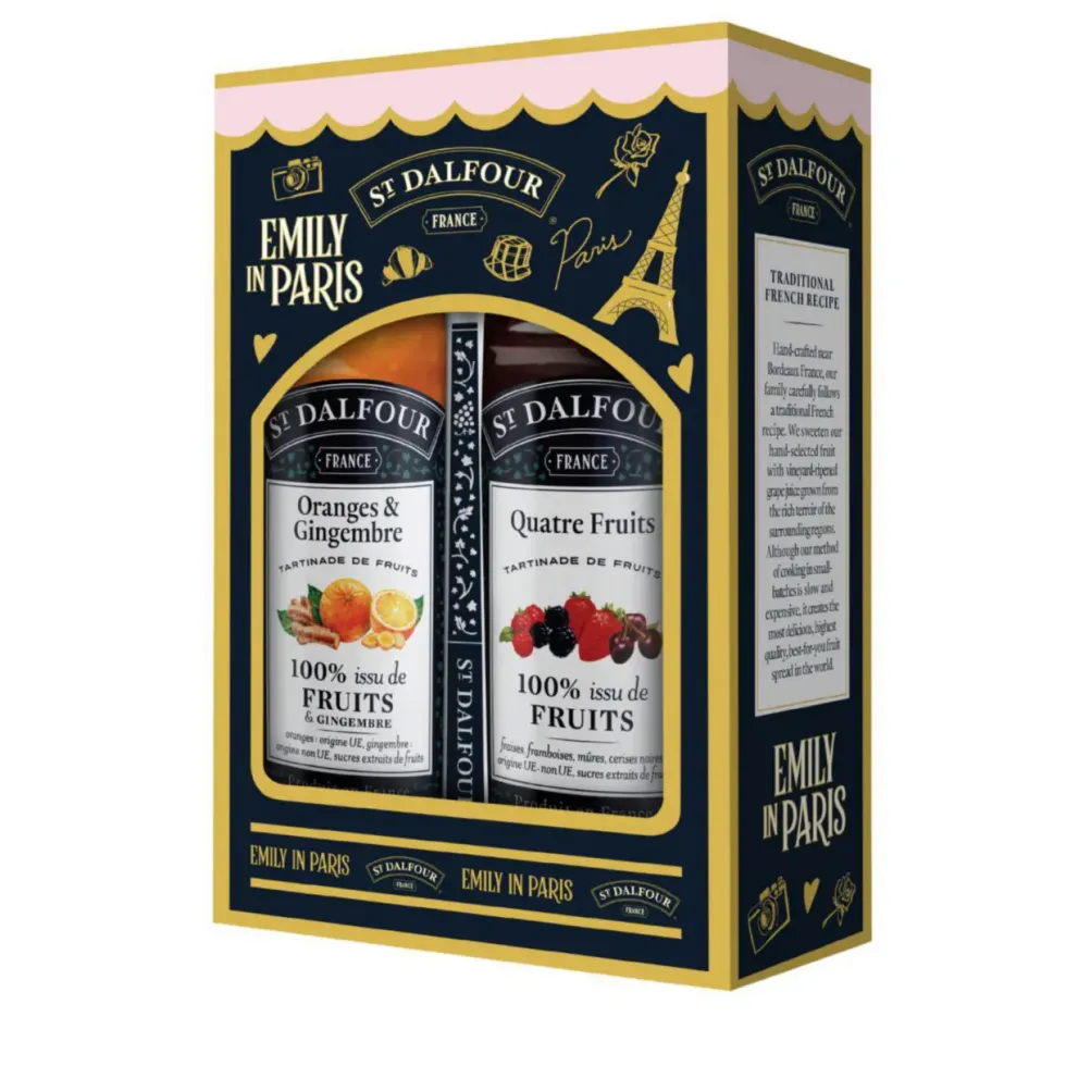 Coffret de 2 pots de confitures Emily in Paris St Dalfour - 2 x 284 g