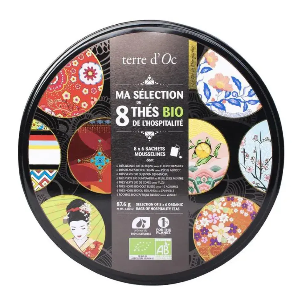 Coffret de 48 sachets de thé Hospitalité bio Terre d'Oc - 401 g