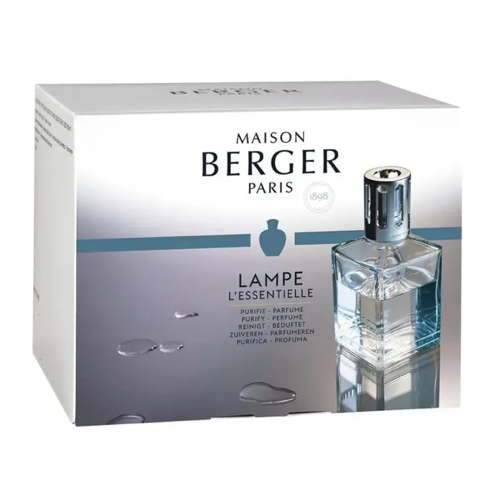 Coffret lampe essentielle carrée avec 2 recharges de 250 ml