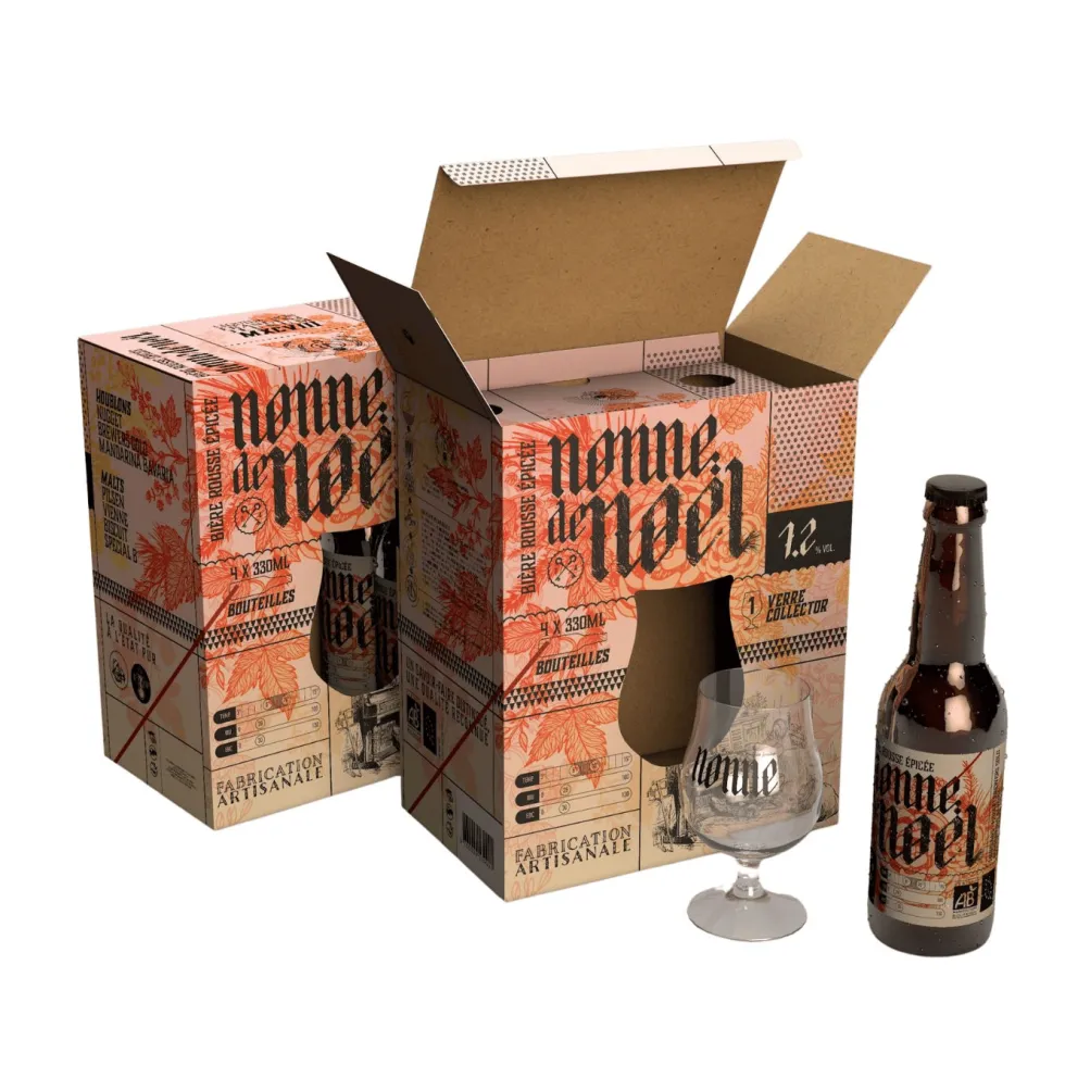 Coffret Nonne bio + 1 verre Nonne - 4 x 33 cl