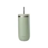 Cold cup isotherme en inox coloris vert tilleul avec anse Qwetch Matt - 600 ml