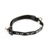Collier Argent pour chat noir motif yeux de chat