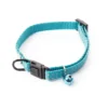 Collier chat réglable turquoise 20/30x1 cm