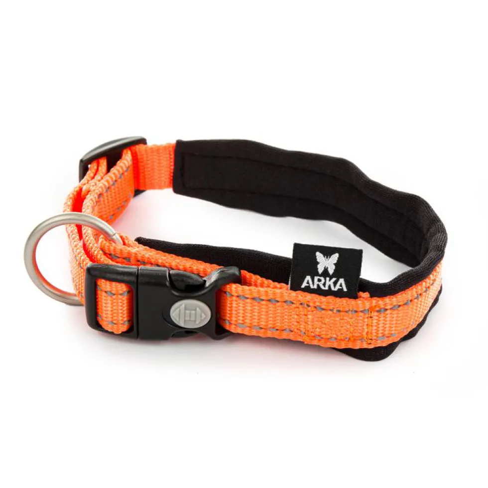Collier en nylon orange réfléchissant Martin Sellier Neo+ - S