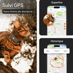 Collier GPS pour chat coloris noir Weenect