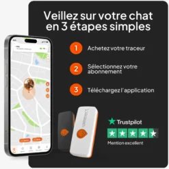 Collier GPS pour chat coloris noir Weenect