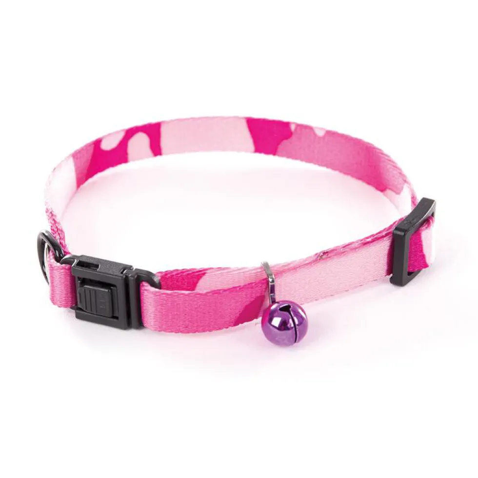 Collier pour chat Camouflage rose