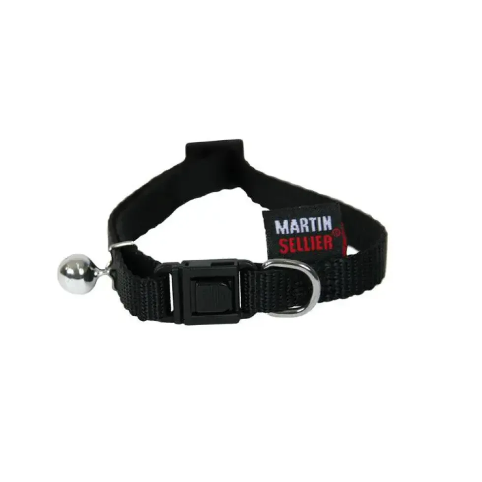 Collier pour chat en nylon noir