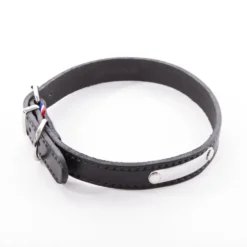 Collier pour chien en cuir coloris noir Martin Sellier Rive - Taille 20/50