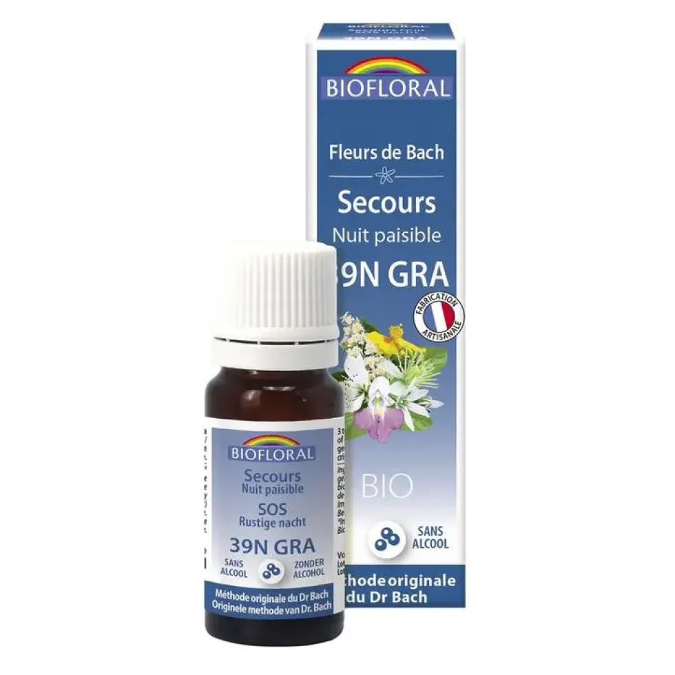Complexe de secours nuit paisible en granules dans flacon de 10 ml