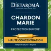 Complément alimentaire chardon marie CIP bio Dietaroma protection du foie - 20 ampoules x 10 ml