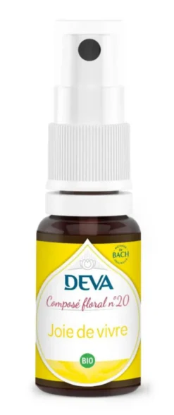 Complément alimentaire composé floral joie de vivre bio Deva - spray 15 ml