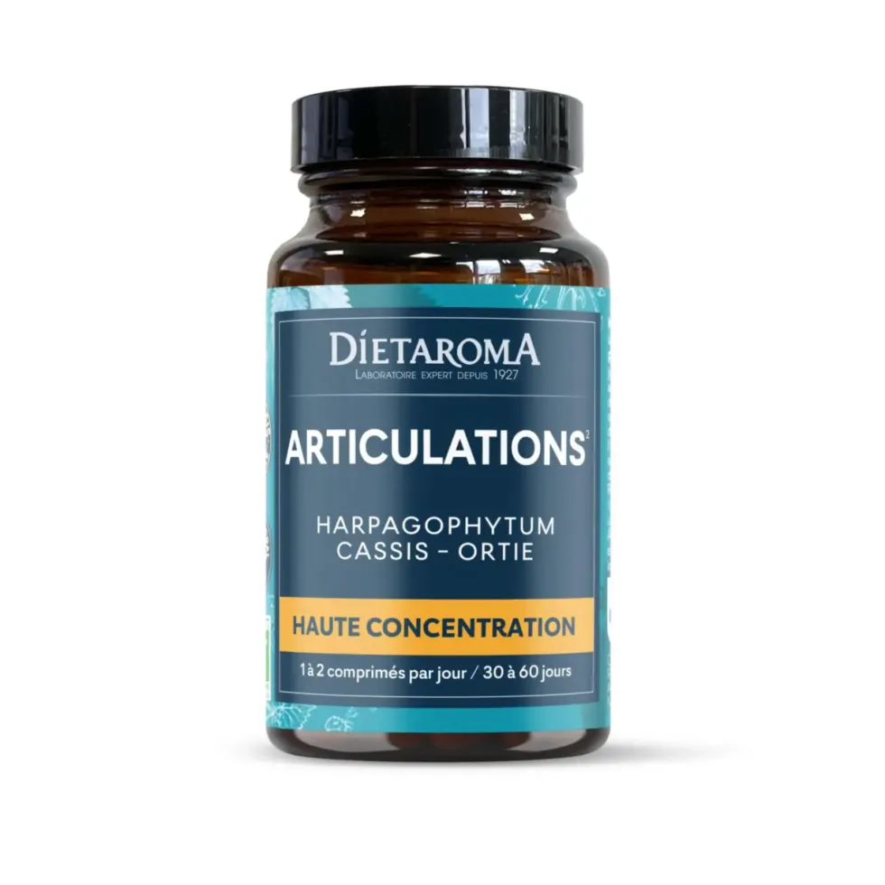 Complément alimentaire harpagophytum, cassis, ortie CIP bio Dietaroma articulations - 60 comprimés
