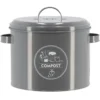 Composteur en acier au carbone coloris anthracite - 27 x 23,2 x 21,3 cm