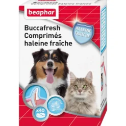 Comprimés haleine fraîche pour le chien et le chat coloris blanc Buccafresh Beaphar – x 40