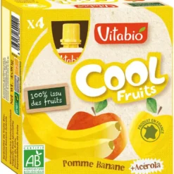 Cool Fruits bio Pomme/Banane 4 x 90 g VITABIO