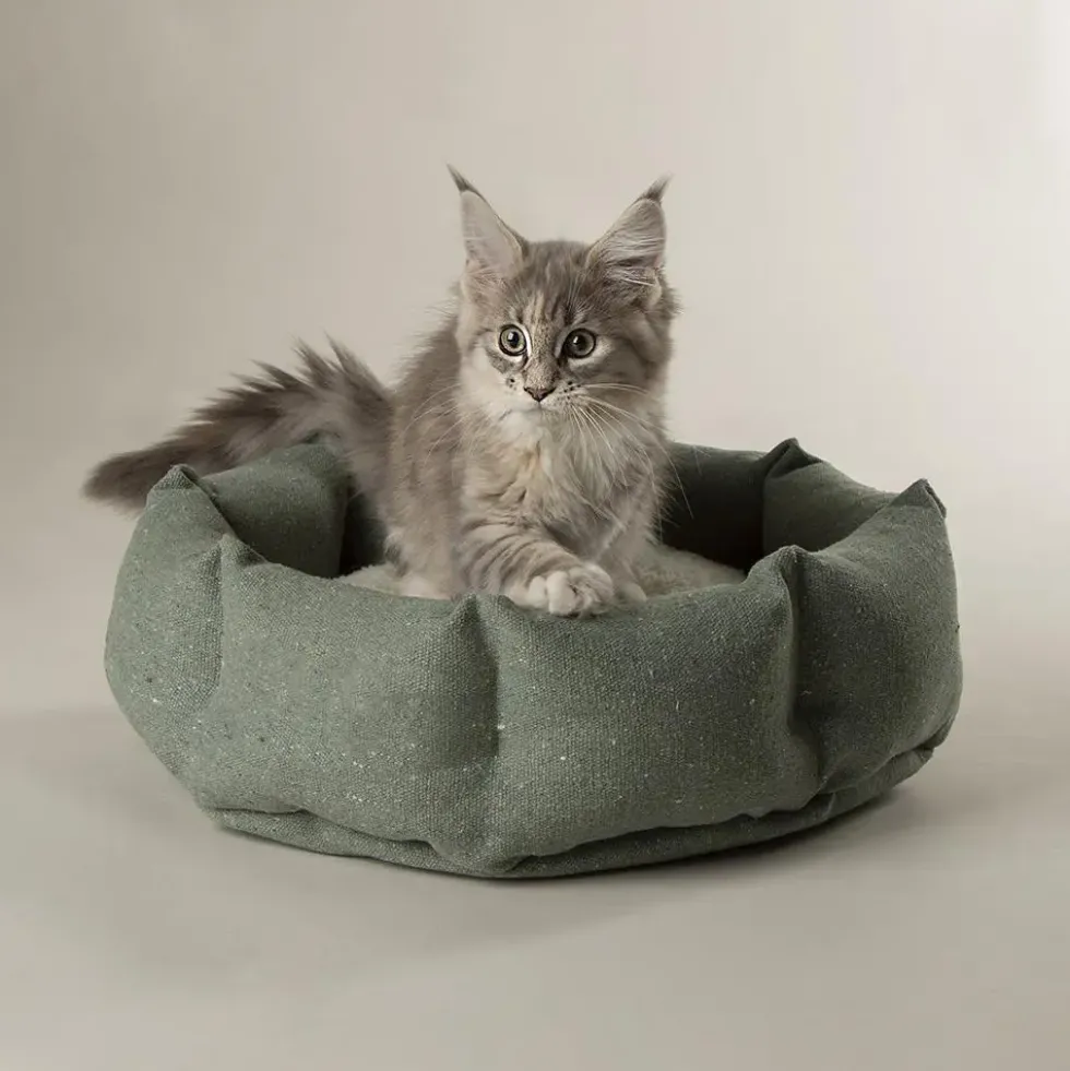 Corbeille pour chat en tissu beige Scruffs Eco Eden - 45 cm