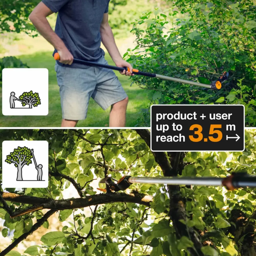 Coupe-branches multifonction à lame franche pour arbres et haies Fiskars