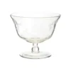 Coupe à glace en verre transparent motif fleurs gravées - 11 x 13,5 cm