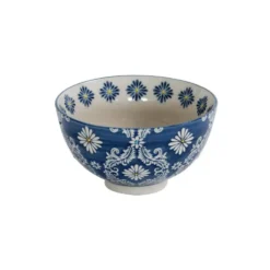 Coupelles en grès bleu peintes à la main Coffret Almada - 4 x Ø 11 cm