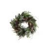 Couronne de feuillage vert et pommes de pin bordeaux Bodi - Ø 40 x H 11 cm