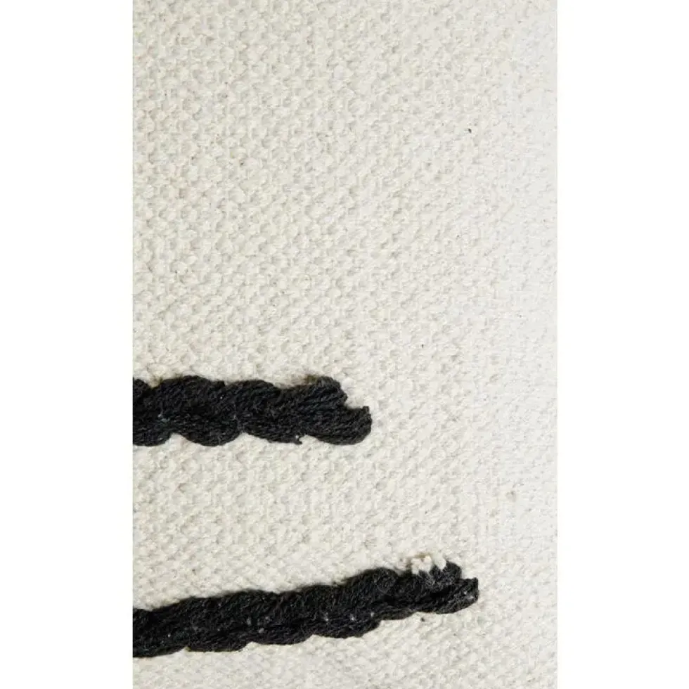 Coussin avec visage en coton blanc 45x45 cm