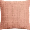 Coussin carré en coton coloris argile Swami - 45 x 45 cm