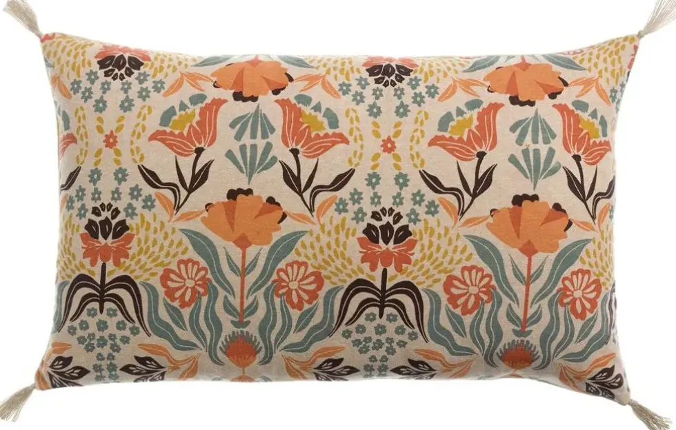Coussin coton imprimé multicolore Youri - 65 x 40 cm
