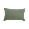 Coussin en gaze de coton vert - 50 x 30 cm