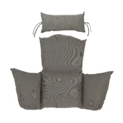 Coussin pour chaise suspendue en polyester gris - 100 x 123 x 15 cm