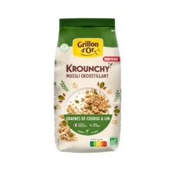 Céréales bio graines de courge et de lin Grillon d'Or Krounchy - 500 g