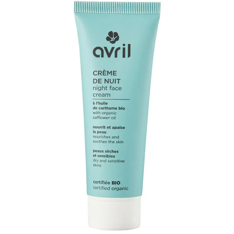Crème de nuit à l'huile de carthame bio Avril - 50 ml