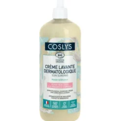 Crème lavante bio dermatologique haute tolérance en flacon pompe Coslys - 1 L