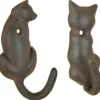 Crochet forme queue de chat marron 5,2x3x10,4 cm