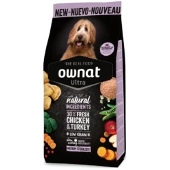 Croquettes pour chien medium sterilized Ownat Ultra - 12 kg